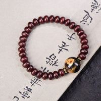 Bracelet d'équilibre en perles de rocaille Bodhi violettes tibétaines authentiques de KarmaRipple