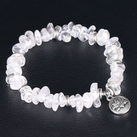 Bracelet d'équilibrage authentique en pierres précieuses ivoire de KarmaRipple