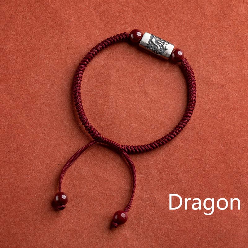 KarmaRipple's 925 Sterling Silver 12 Chinese Zodiac Cinnabar String Bracelet p40