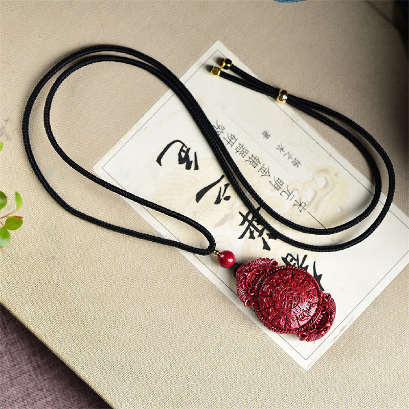 KarmaRipple's Laughing Buddha Yin Yang Chinese Zodiac Gourd Authentic Cinnabar Blessing Pendant Necklace p19