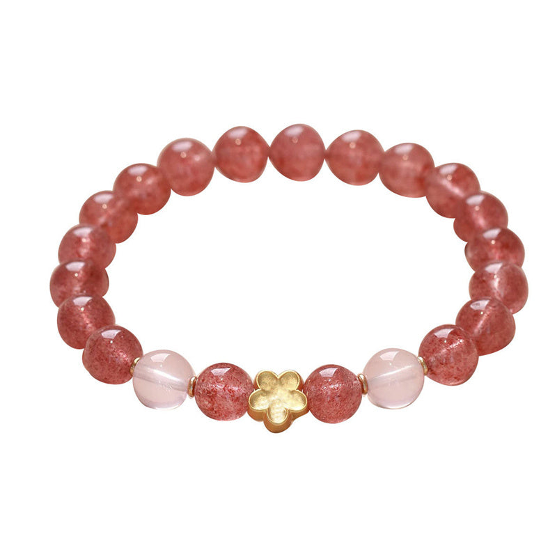 KarmaRipple's Authentic Strawberry Quartz Peach Blossom PiXiu Attract Fortune Balancing Bracelet p4