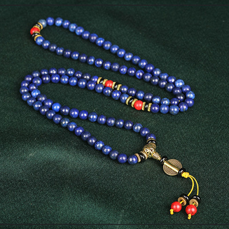 KarmaRipple's Tibetan Mala Lapis Lazuli Positive Bracelet p2