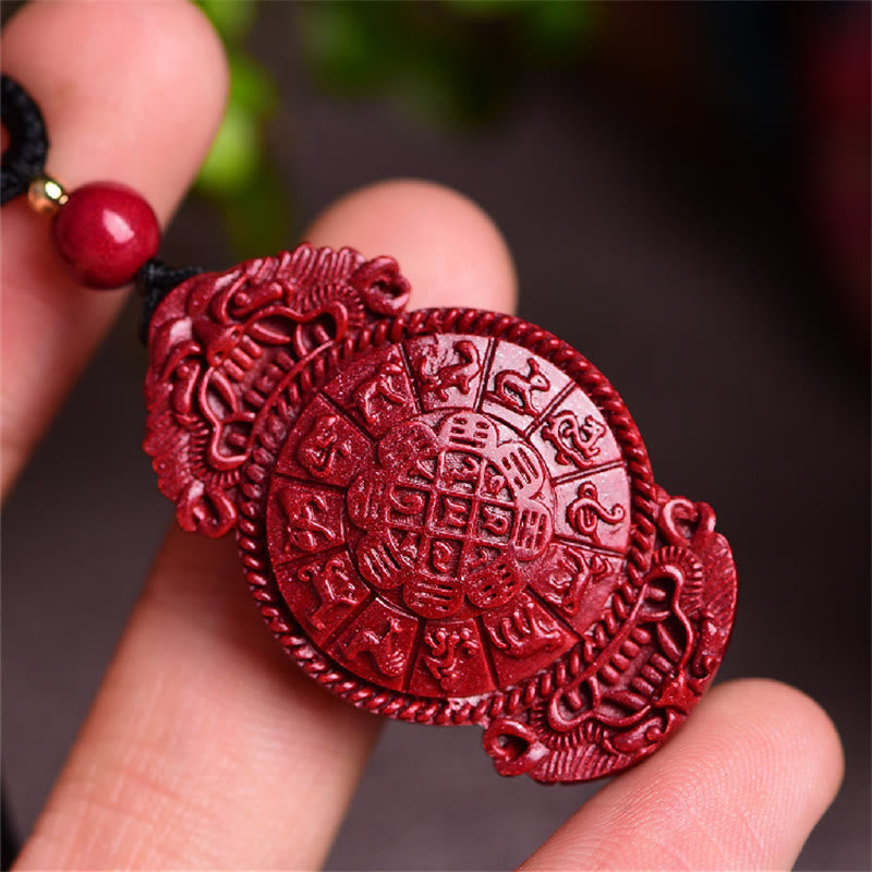 KarmaRipple's Laughing Buddha Yin Yang Chinese Zodiac Gourd Authentic Cinnabar Blessing Pendant Necklace p20