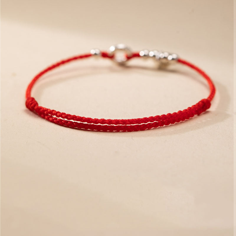 KarmaRipple's 925 Sterling Silver Auspicious Clouds Peace Buckle Safe And Sound Bracelet Anklet p9