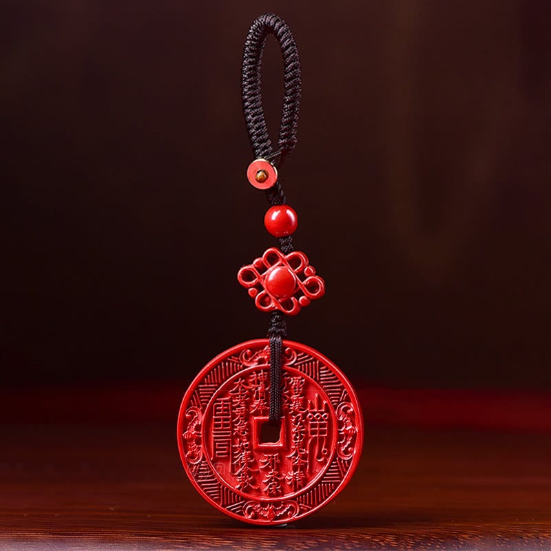 KarmaRipple's Authentic Cinnabar Mountain Ghosts Spend Money Bagua Blessing Pendant Necklace Key Chain p8