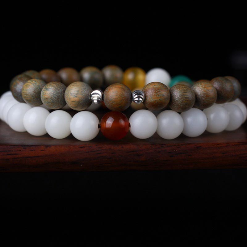 KarmaRipple's Green Sandalwood Bodhi Seed Wake Up Fortune Bracelet p4