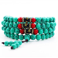 Pendentif Mala de Purification Turquoise Tibétaine de KarmaRipple