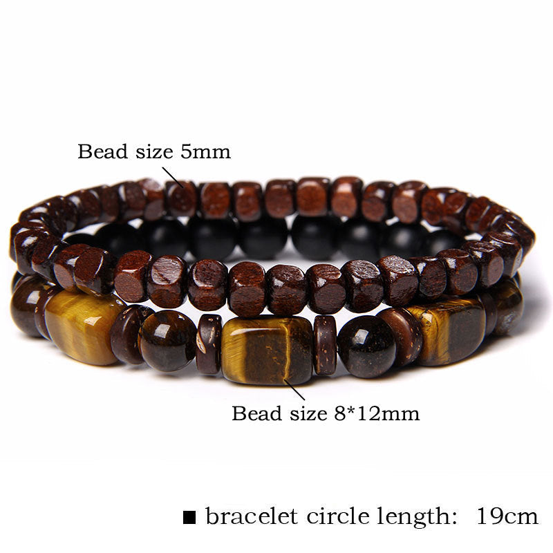 KarmaRipple's Tiger Eye Frosted Stone Hematite Courage Bracelet p6
