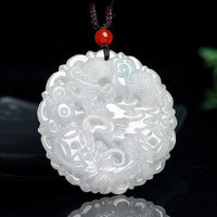 Collier pendentif dragon de protection en jade ivoire de KarmaRipple