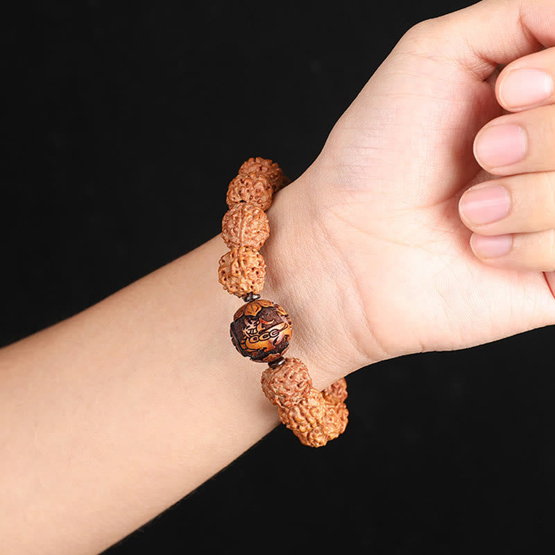 KarmaRipple's Tibet Rudraksha Bodhi Seed PiXiu Bronze Coin Wealth Fortune Bracelet p10
