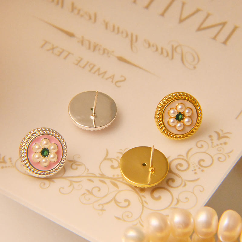 KarmaRipple's Enamel Flower Fortune Earrings p4