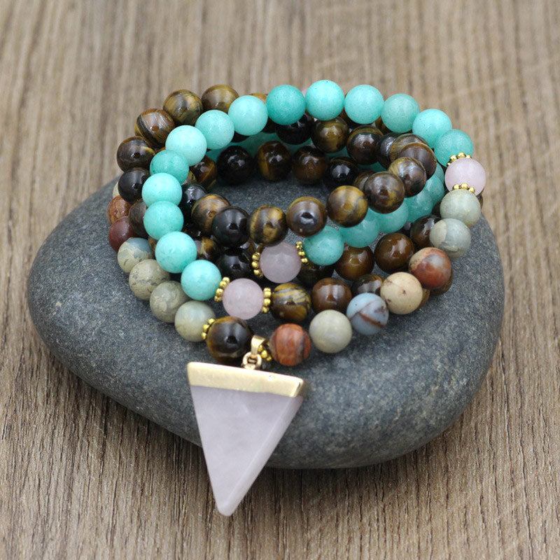 KarmaRipple's 108 Beadwork Authentic Stone Tiger Eye Mala Balancing Bracelet p8