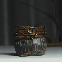 Bracelet Tarakan en bois d'agar rare de KarmaRipple, en argent sterling 925, avec perles en or pur 999, symbole du zodiaque chinois, pour éloigner les mauvais esprits