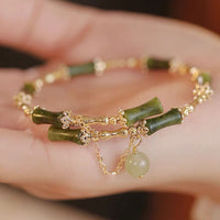 Bracelet porte-bonheur en bambou et jade de KarmaRipple