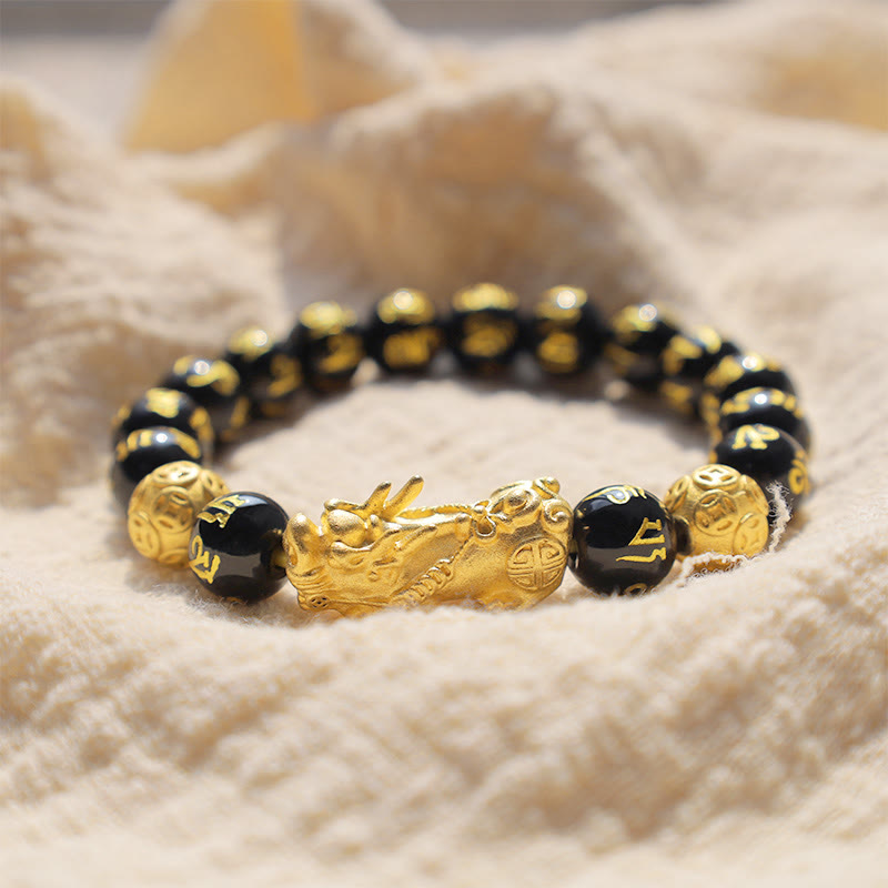 KarmaRipple's FengShui PiXiu Obsidian Wealth Bracelet p6