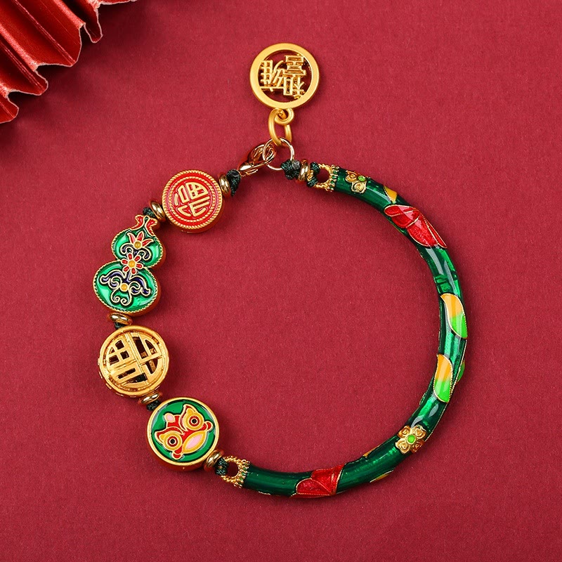 KarmaRipple's Tibetan Gourd Fortune Happiness Lion Wealth Fortune Bracelet p13