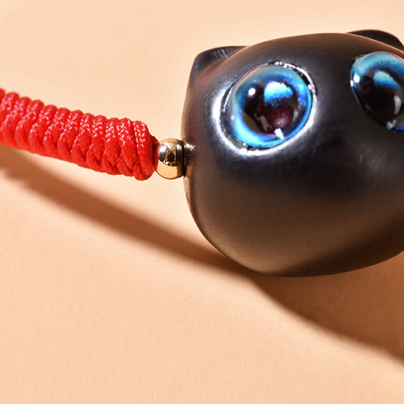 KarmaRipple's Ebony Wood Cat Head Pattern Peace King Kong Weave Woven Bracelet p12