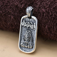 Collier pendentif Om Mani Padme Hum Peace en argent sterling 925 de KarmaRipple, déesse de la richesse Zakiram
