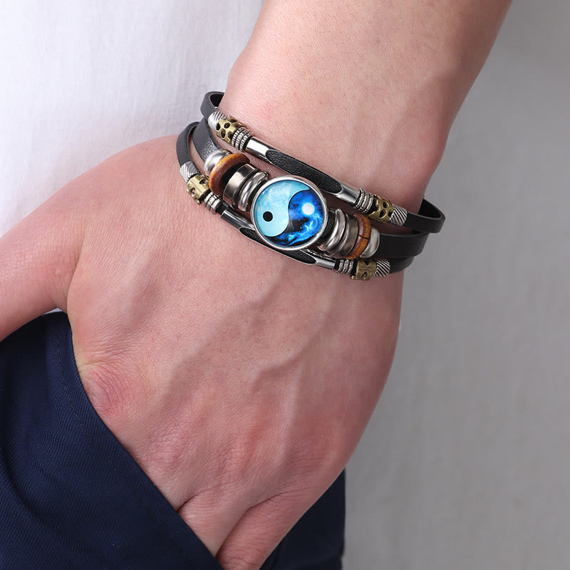 KarmaRipple's Yin Yang Leather Balance Bracelet p6