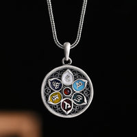 Collier pendentif tibétain Om Mani Padme Hum Pureté de KarmaRipple
