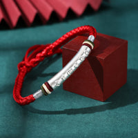 Bracelet en argent sterling 999 Om Mani Padme Hum de KarmaRipple