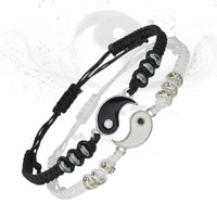 Paire de bracelets Yin Yang en hématite de KarmaRipple (2 pièces)