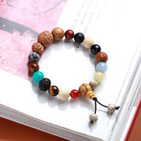 Bracelet Mala en agate Bodhi Seed de KarmaRipple, équilibre de la sagesse