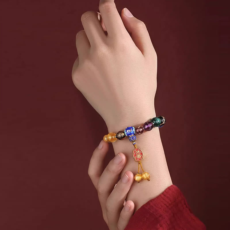 KarmaRipple's Tibetan Colorful Incense Ash Liuli Glass Bead Om Mani Padme Hum Dorje Vajra 18 Beadwork Wrist Mala p9