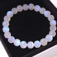 Bracelet Lotus Love en pierre de lune authentique de KarmaRipple