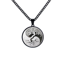 Collier avec pendentif en acier titane et connexion « L'Arbre de Vie » de KarmaRipple