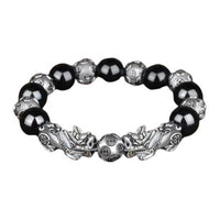 Bracelet tibétain FengShui PiXiu en obsidienne de KarmaRipple