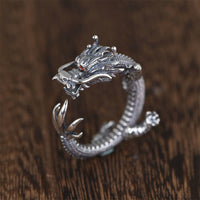 Bague de protection Dragon Fortune en argent sterling 925 de KarmaRipple
