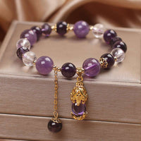 Bracelet d'équilibrage PiXiu en améthyste authentique de KarmaRipple