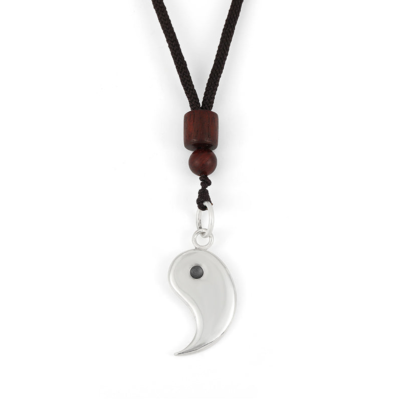 KarmaRipple's 990 Sterling Silver Yin Yang Balance Balance Pendant Necklace p2