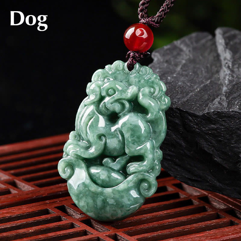 KarmaRipple's Authentic Jade 12 Chinese Zodiac Prosperity Pendant Necklace p11