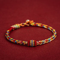 Bracelet en corde colorée fait main pour enfant et adulte, motif porte-bonheur, pour le festival des bateaux-dragons, par KarmaRipple