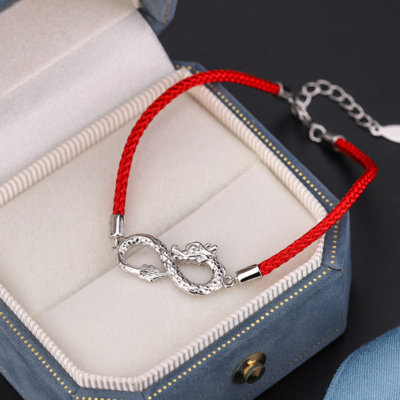 KarmaRipple's Year Of The Dragon 999 Sterling Silver Endless Weave Fortune Protection Bracelet p2