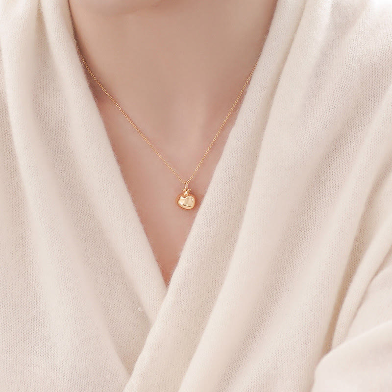 KarmaRipple's 925 Sterling Silver 18k Gold Plated Pomegranate Garnet Gemstone'ssion Talisman Pendant Necklace p5