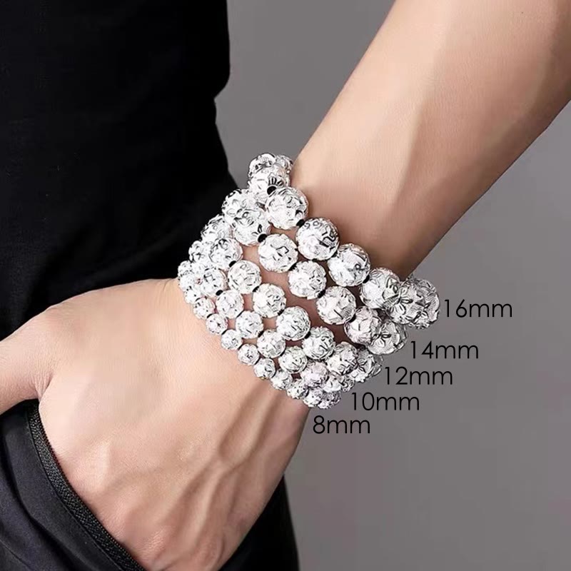 KarmaRipple's Tibetan Om Mani Padme Hum Carved Alloy Beadwork Amulet Bracelet p15