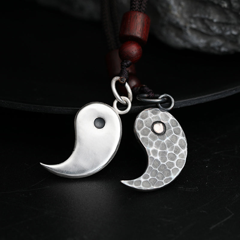 KarmaRipple's 990 Sterling Silver Yin Yang Balance Balance Pendant Necklace p17