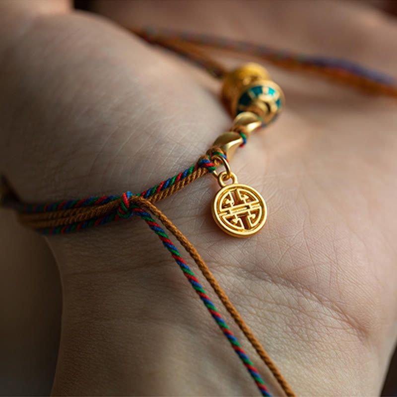 KarmaRipple's Tibetan Handmade Om Mani Padme Hum Prayer Wheel Protection Strength String Bracelet p7