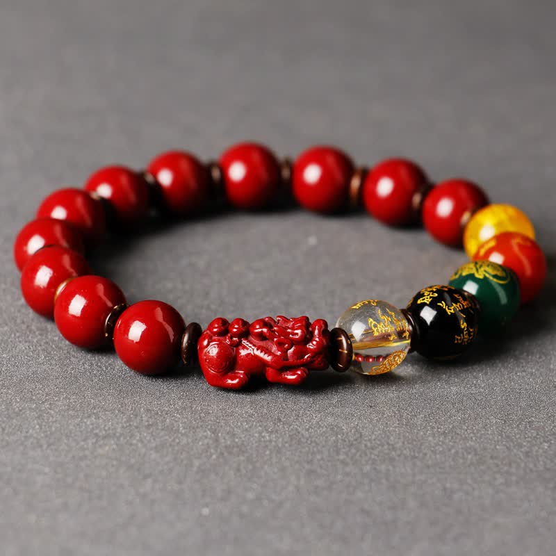 KarmaRipple's God Of Wealth Cinnabar PiXiu Blessing Bracelet p3
