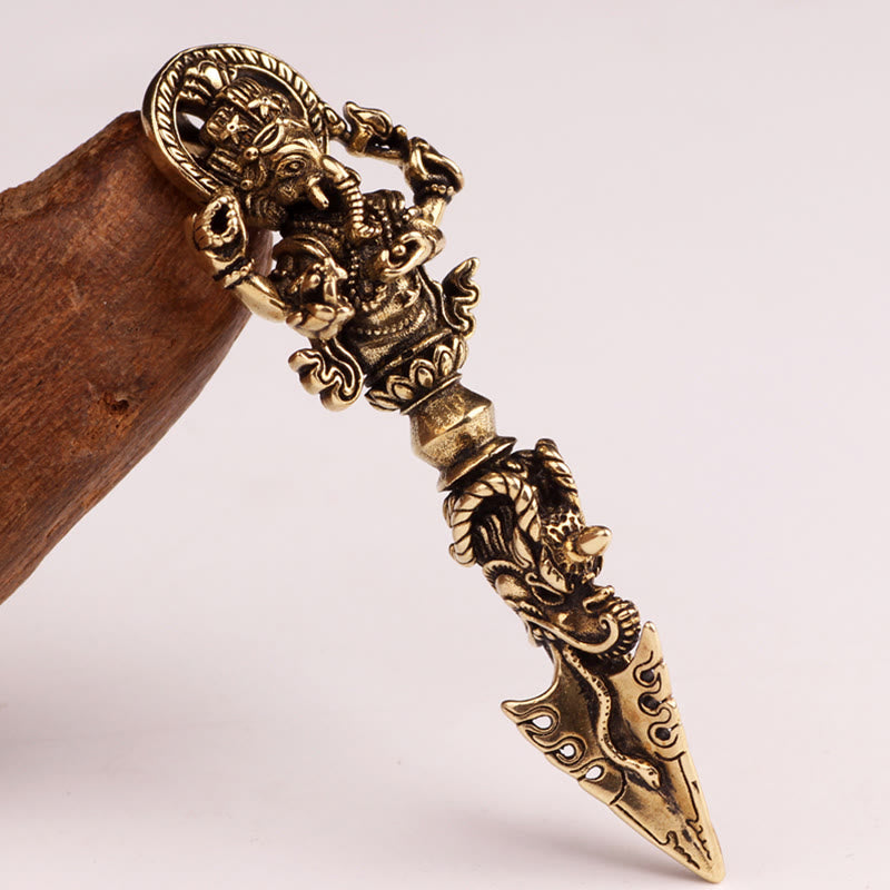 KarmaRipple's Tibetan Ganesh Ganpati Elephant God of Wealth Dorje Vajra Spiritual Power Pendant Necklace p12