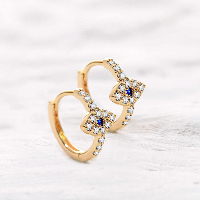 KarmaRipple's 925 Sterling Silver Evil Eye Symbol Blessing Stud Earrings p6