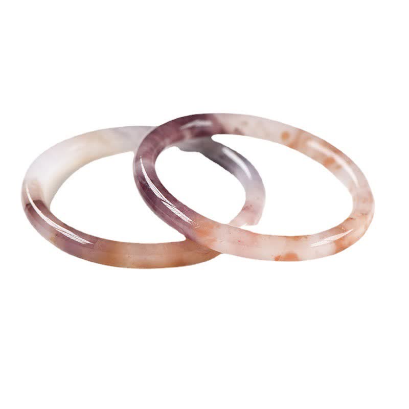 KarmaRipple's Purple Golden Silk Jade Wealth Bracelet Bangle p7