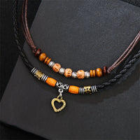 Collier et bracelet à pendentif en perles à motif cœur d'amour de KarmaRipple