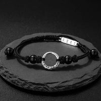Bracelet de protection en argent sterling 925 et onyx noir de KarmaRipple