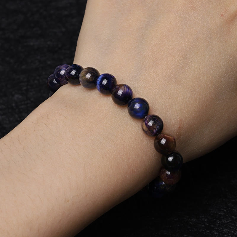 KarmaRipple's Authentic Purple Tiger Eye Protection Strength Bracelet p2