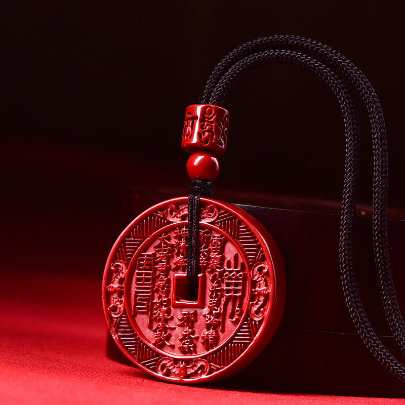 KarmaRipple's Authentic Cinnabar Mountain Ghosts Spend Money Bagua Blessing Pendant Necklace Key Chain p4