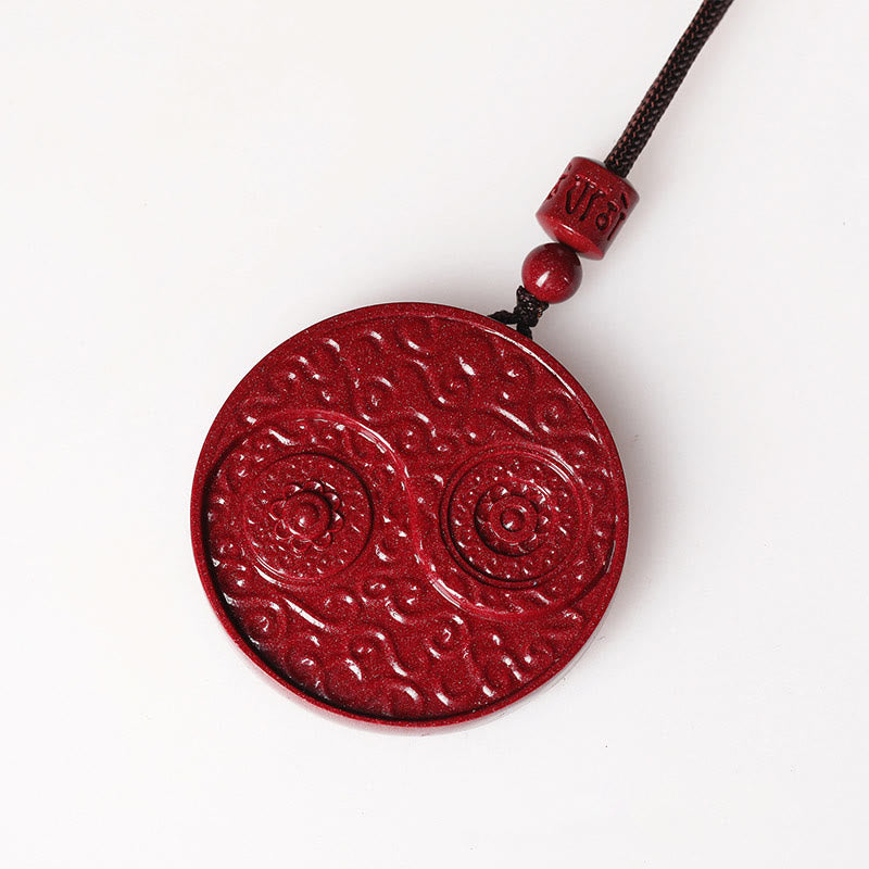 KarmaRipple's Cinnabar Yin Yang Keep Away Evil Spirits Pendant Necklace p4